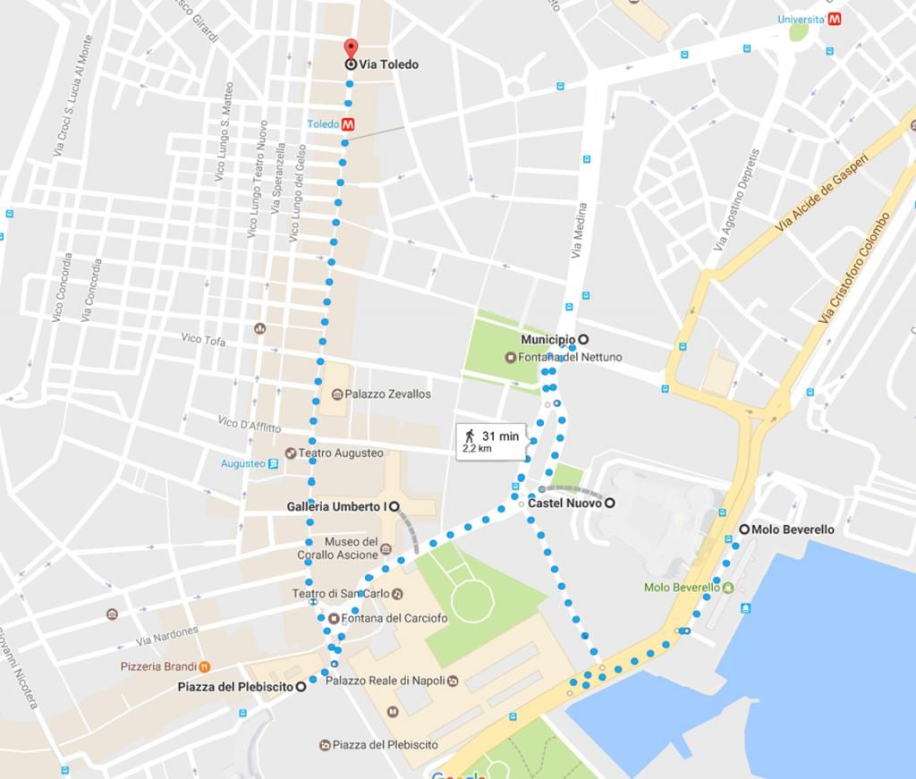 νάπολη, περιήγηση χάρτης