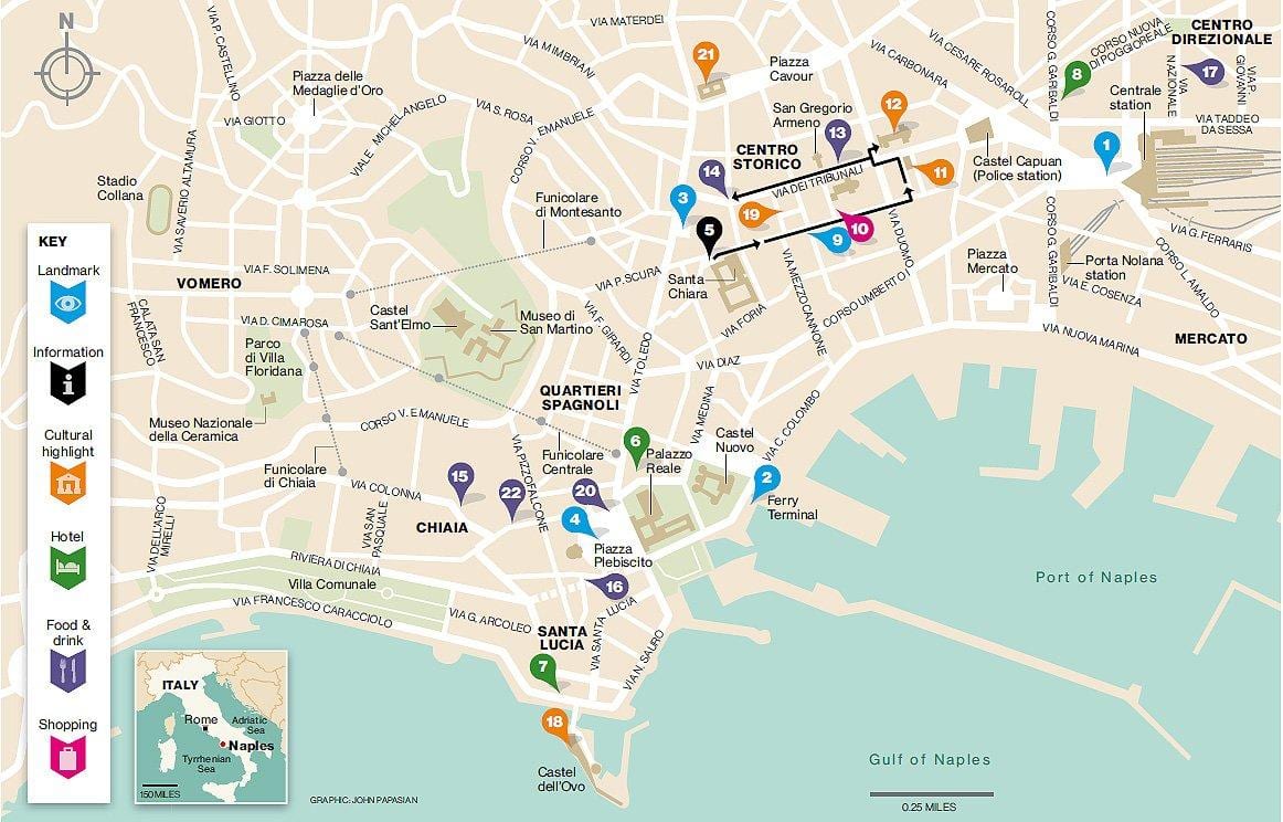 Χάρτης της centro storico νάπολη