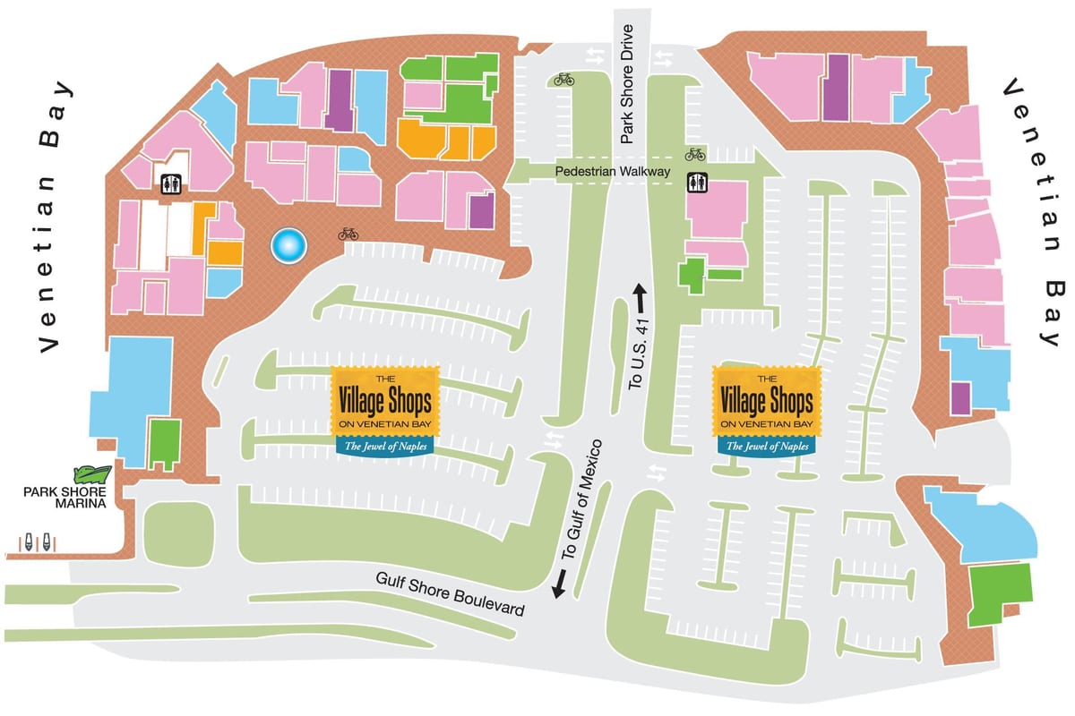Χάρτης της waterside shops νάπολη