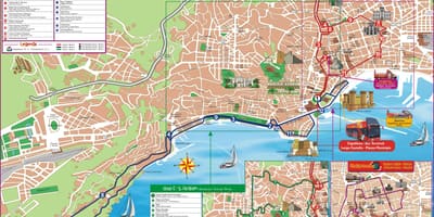 Χάρτης του νάπολη δρομολόγια λεωφορείων