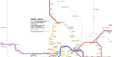 Χάρτης του νάπολη ιταλία μετρό