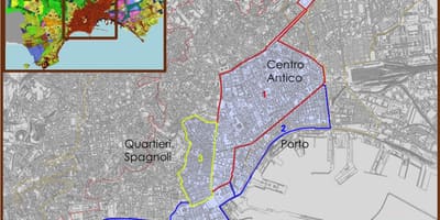 Χάρτης του νάπολη ιστορικό κέντρο
