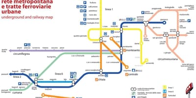 Napoli σιδηροδρομικό σταθμό χάρτης