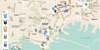Χάρτης της centro storico νάπολη